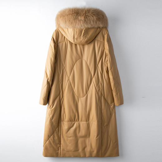 HH 99061B绵羊皮狐狸毛领50鹅绒真皮羽绒服 商品图3