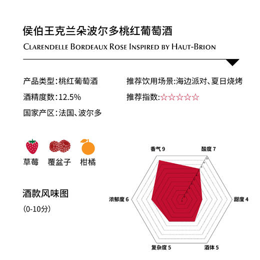 侯伯王克兰朵桃红葡萄酒，法国 波尔多AOC Clarendelle Rosé by Haut-Brion, France Bordeaux AOC 商品图1