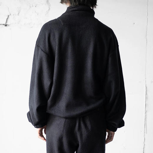 YOKE SILK FREECE PULLOVER 日本尾州限定丝绸法兰绒半拉链针织衫 商品图3