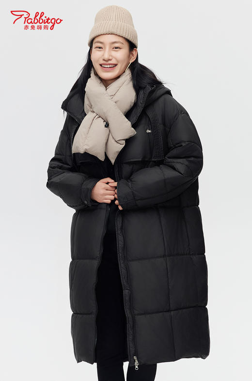 赤兔嗨购爆款羽绒棉服女中长款过膝2024冬季新款韩版棉袄宽松加厚棉衣外套 商品图2