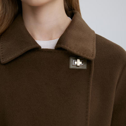 SCOFIELD【羊毛真丝】翻领双面呢毛呢大衣外套2024秋冬新款SFJWE4T01S 商品图2