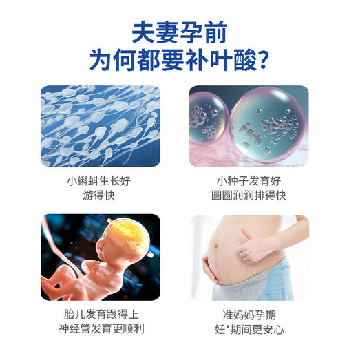【夫妻备孕同补】多维复合活性叶酸+叶维安男版叶酸 商品图2