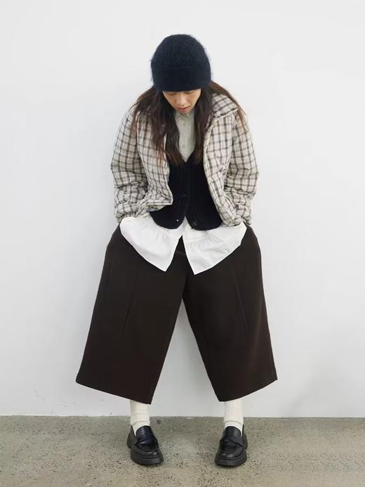 步履不停/4D43127C/A形阔腿裤九分毛呢小个子女裤 商品图1