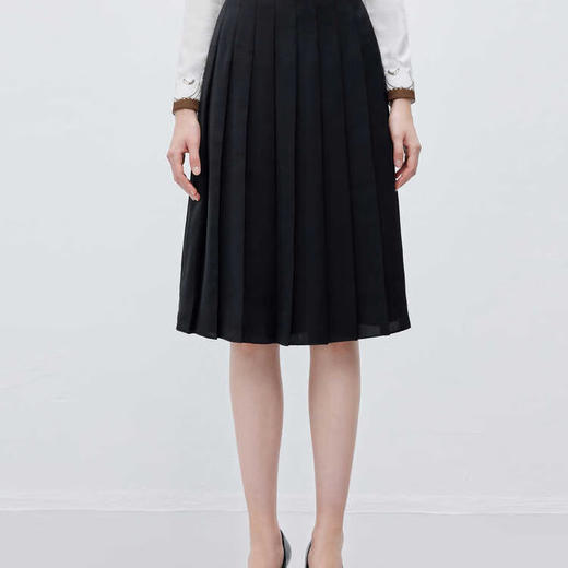 SCOFIELD女装时尚优雅百褶半身裙气质休闲显瘦A字裙SFWHE11P30 商品图3