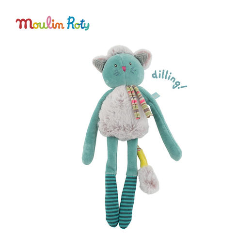 Moulin Rotu 巨型绿灰石小猫玩偶 法式玩偶 适合年龄3岁+ 不一样的小猫系列 660049 商品图9