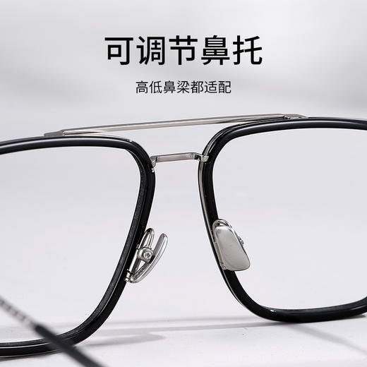 普莱斯光学镜框PTG23028A 经典双梁大框 高级感别致造型 男女同款 三色可选 商品图2