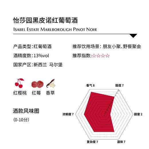 怡莎园黑皮诺红葡萄酒 Isabel Estate Marlborough Pinot Noir (SC) 商品图1