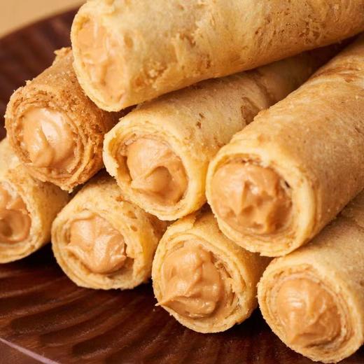 【甄选】小王子爆浆手工蛋卷花生芝麻酱夹心醇香酥脆104g/盒 商品图4