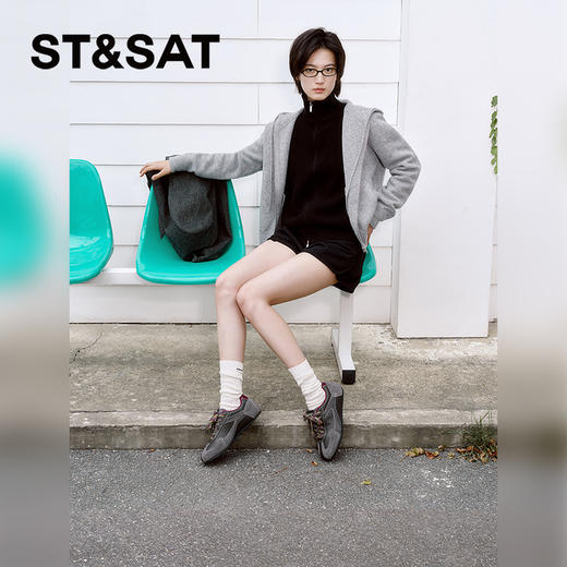 星期六舒适休闲百搭平底拼色德训鞋SSC3112CIK 商品图2