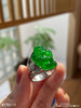 老坑玻璃种帝王绿三脚蟾戒指【4170111】具体价格微信咨询 商品缩略图2