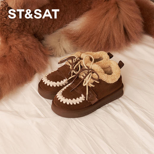 星期六复古民族风保暖厚绒棉鞋SSC4112452 商品图0