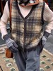 浮生八记/24D163/英伦复古羊毛双层自制格型格纹提花马甲背心 商品缩略图2