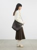 步履不停/4D41125C/复古黑白竖条纹A字呢子羊毛半身裙 商品缩略图1