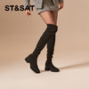 星期六优雅气质时尚过膝长筒弹力靴SSC4117C17 商品缩略图1