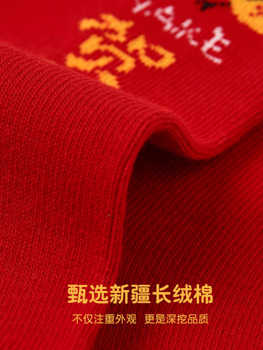 5双装【儿童袜子】2025春蛇年红色新年袜 棉无骨男女童可爱卡通圣诞袜子 商品图2