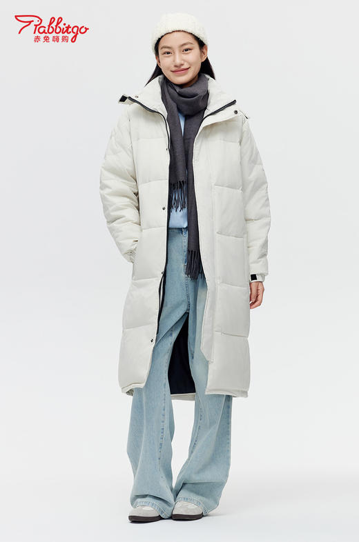 赤兔嗨购羽绒服情侣长款过膝冬季加厚保暖防风防泼水极寒外套 商品图3
