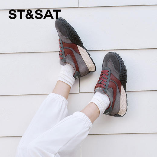 【绒里可选】星期六款休闲运动百搭厚底阿甘鞋SSC3112CKB/SSC411DCUX 商品图2