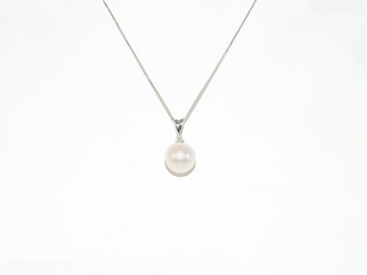 【推荐款】K白珍珠吊坠 | K金镶碎钻扣珍珠10.6mm 商品图3