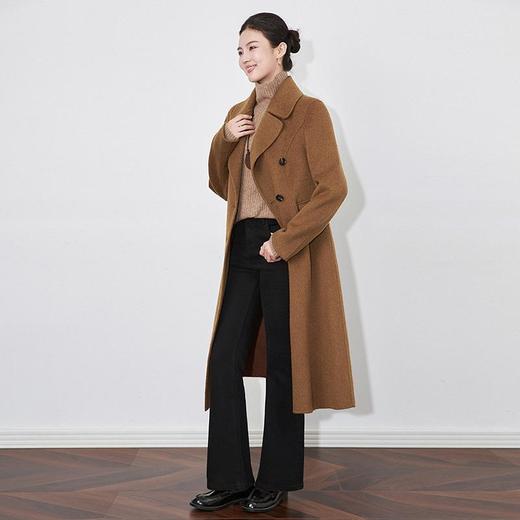 【高货wl】全新升级【铂金会员735/天猫999/差价264】(02349) 洛诗琳翻领气质优雅中长款修身双面呢外套显瘦毛呢大衣 商品图2