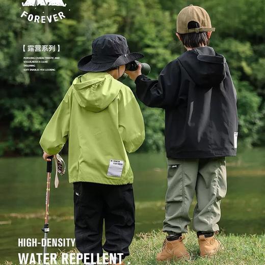 AINI儿童户外防水冲锋衣野营郊游外套春秋新款男童女童洋气中大童外套 商品图2