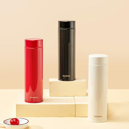 【6F】多样屋迷你保温杯316不锈钢高颜值男女学生儿童便携水杯2024新款 鎏金雅颂保温杯-朱红*1个 250ml 商品图2