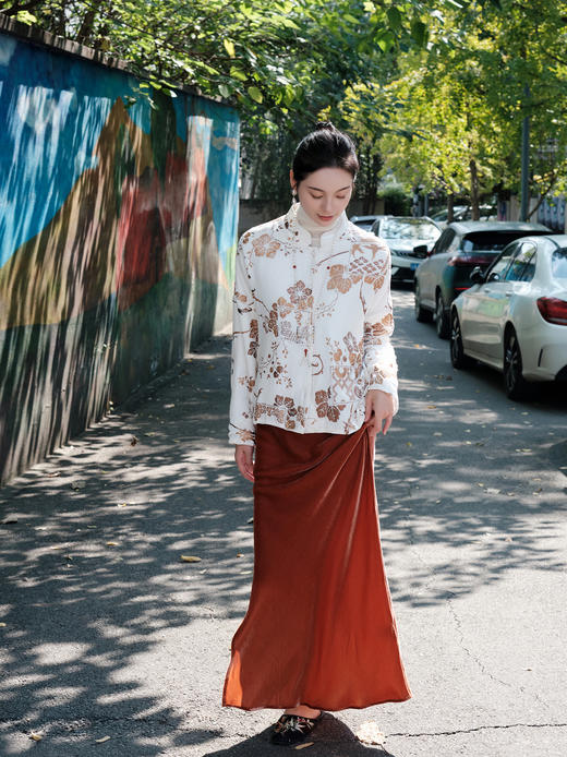 盛唐牡丹|丝绒烫金双面穿夹棉外套 商品图3