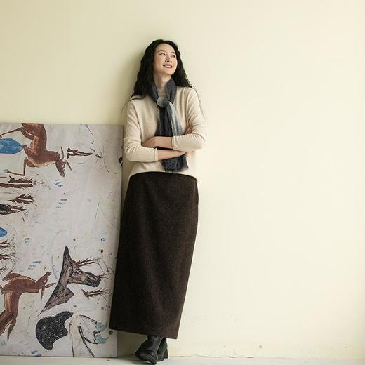 牧衣游原创 喷染印花羊绒披肩围巾百搭保暖 素芊【不支持会员折】 商品图3