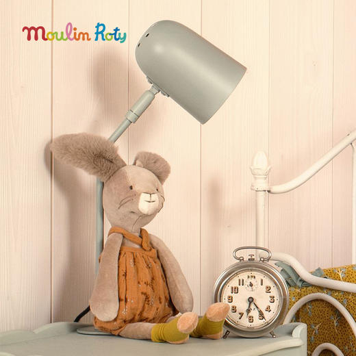 Moulin Roty 灰/橘色中兔玩偶 法式玩偶 适合年龄0岁+ 三只邦尼兔系列 678025 商品图4