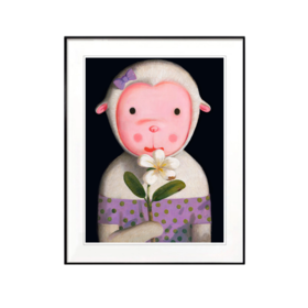 杨媛媛《一朵花》版画