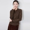 【高货wl】全新升级【铂金会员220/天猫299/差价79】(03417) 洛诗琳冬季新款新中式斜襟盘扣提花小V领国风磨毛打底衫 商品缩略图4