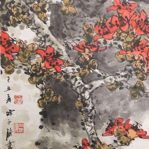 陈永锵国画143x68CM《雄姿英发》一8.75平尺手绘纸本宣纸国画作品[原作编号GH0387] 商品图1