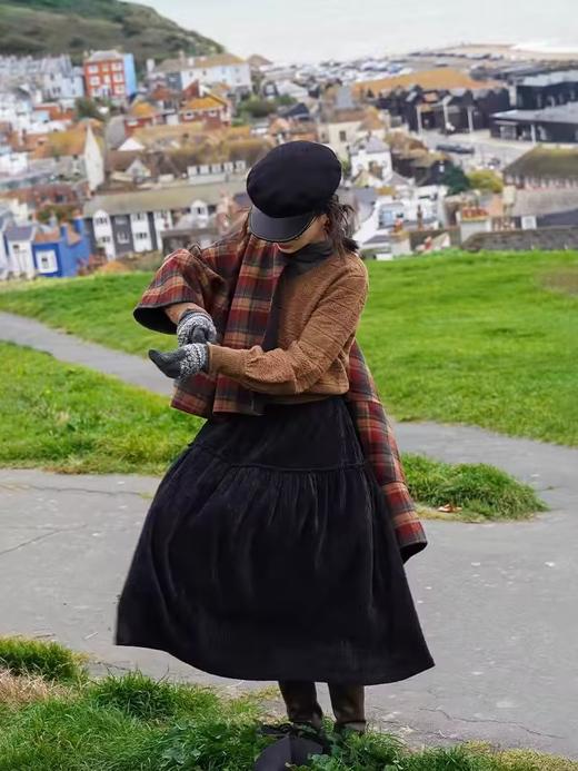 浮生八记/24D158/复古cdg风格密拷花边拼接蛋糕裙优雅半身裙 商品图4