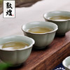 【汝窑花瓣杯/六方杯】中式汝窑茶杯功夫茶具家用主人杯品茗杯 商品缩略图0