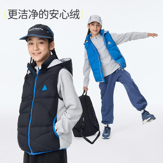 onmygame【肤感膜】男女童羽绒马甲轻量户外安心绒衣服KD80E210475 商品图3