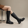 千百度厚底真皮骑士靴女款冬季高筒长靴A24516565 商品缩略图4