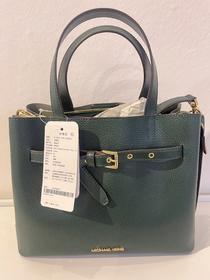 【般贸】美国MK Emilia 托特包蝴蝶包手提斜挎单肩女包219386墨绿
