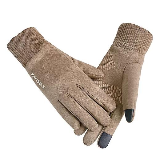 ZL麂皮绒男女同款薄绒触屏保暖手套1113 商品图4