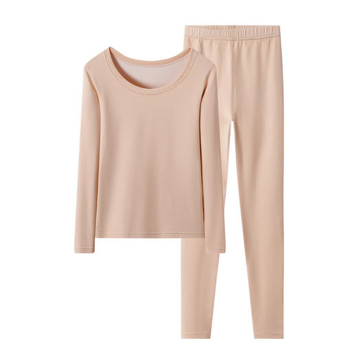 【百大严选】宝娜斯【秋衣秋裤套装】AB双面磨毛 修身打底衣蓄热保暖内衣男女款 商品图4