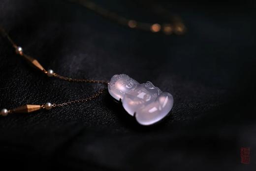 高冰种白翡小佛一体链 商品图1