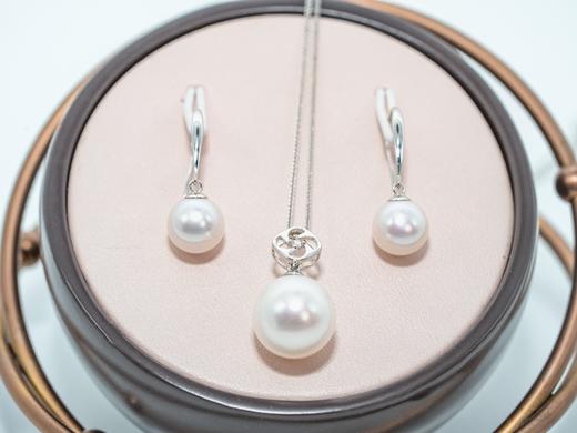 【推荐款】K白坠感珍珠耳钉 | K白耳针珍珠7.7mm 商品图4