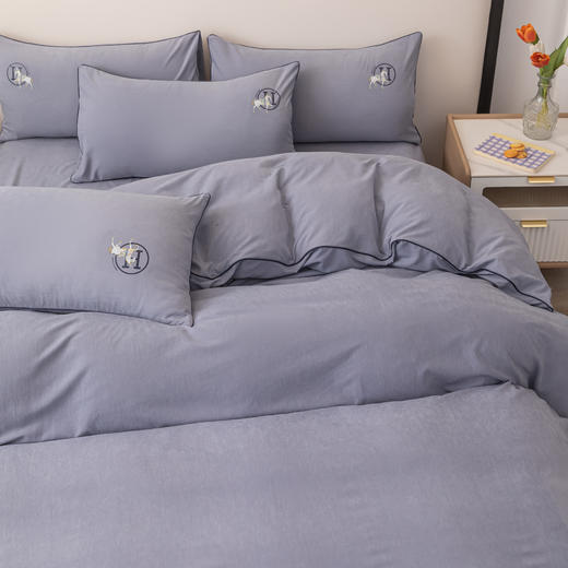 【品牌直发】加倍生活 云锦舒眠四件套 细腻柔软  素色加厚 四季通用  不易褶皱 商品图7
