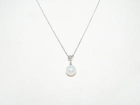 【推荐款】K白珍珠项链 | K金低调时尚 | 珍珠9mm