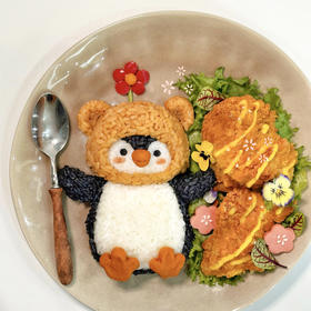 •͈ꇴ•͈自制jellycat花生企鹅炸鸡饭🐧