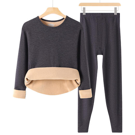 新款冬季【加厚羊驼绒保暖套装】男女特厚保暖内衣 中老年保暖打底内穿 商品图4