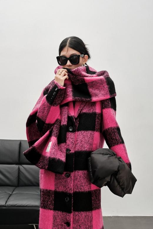 Kai & Kiera 率性时髦款格纹羊毛围巾 17591 商品图3