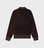 Sporty & Rich - NY Crest Longsleeve Velour Polo - Chocolate/Cream - 女装 - Polo衫 - 巧克力色/奶油色 商品缩略图1