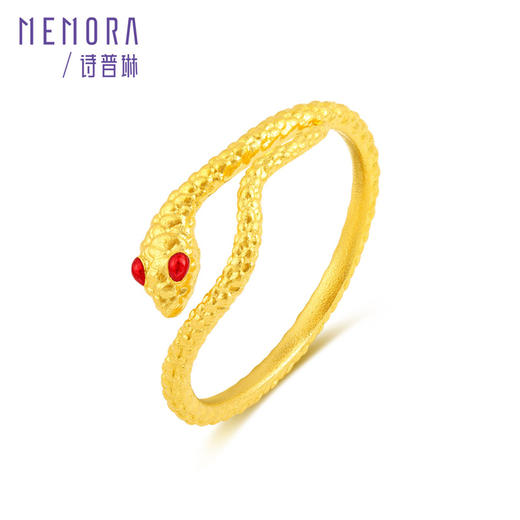 足金灵蛇戒指 灵蛇献瑞系列黄金生肖蛇活口戒指女士礼物【按克计价黄金2】MEMORA诗普琳GRE05701 商品图8