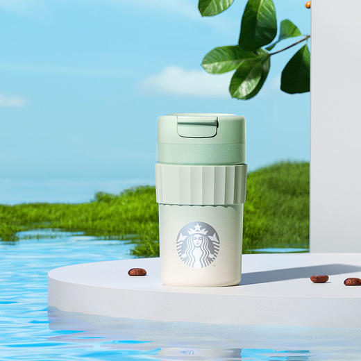 星巴克绿色渐变款桌面不锈钢杯470ml 商品图4