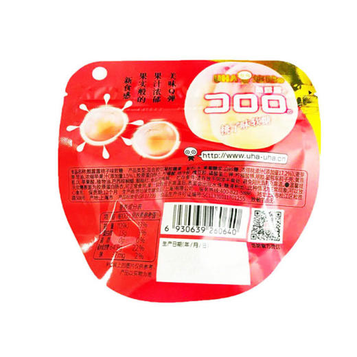 悠哈酷露露果汁软糖桃子味52g*6袋 商品图1