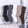 【时尚百搭！纯色小腿袜】韩国纯色小腿袜子女ins长筒及膝双针黑白纯棉长袜子百搭潮袜。ry 商品缩略图3